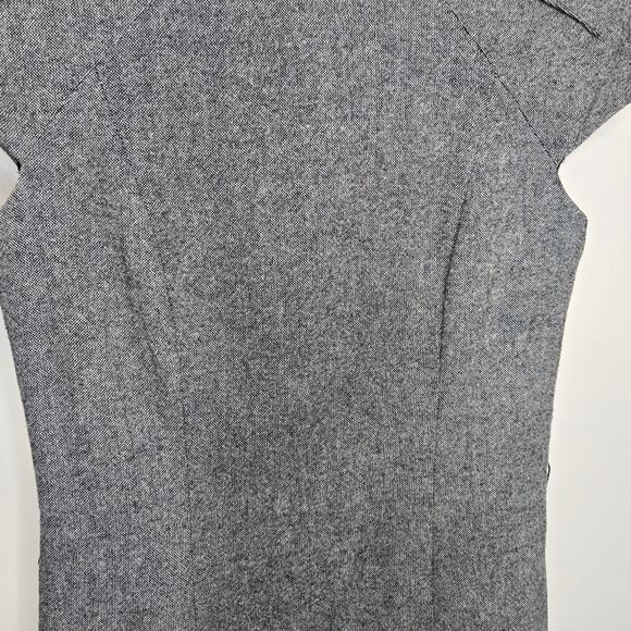 ZARA Gray Women's Wool Blend Cap Sleeve Dress with Hidden Zipper Size Small - Picture 6 of 13